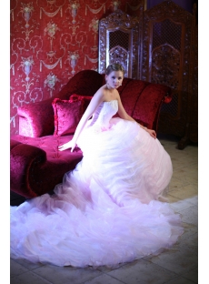 Luxury Bridal Gown 2013 with Pink Flowers