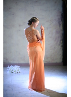 Orange Plunge Plus Size Prom Dresses 2013