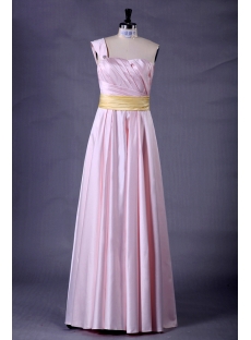 Pearl Pink Pretty Plus Size Prom Dresses with One Shoulder