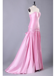 Pink Military Party Dress with Drop Waist