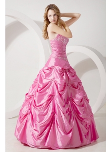 Pink Strapless Princess Quinceanera Gown 2012