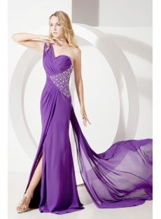 Purple Long Celebrity Cocktail Dresses