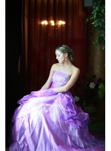 Purple Princess Quinceanera Dresses with Lace up