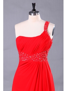 Red Long Open Back Sexy Evening Dress with Sweep Train