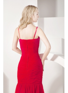 Red Mermaid Formal Evening Dress with Straps