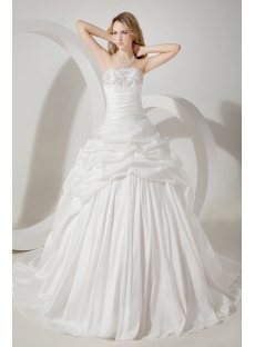 Romantic Strapless Formal Bridal Gown 2013