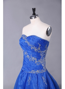 Royal Blue Organza Quinceanera Dresses for Ball Gown