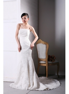 Sheath Lace Destination Wedding Dresses with Corset Back