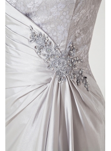 Silver 2011 Prom Dress with One Shoulder