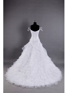 Straps Off Shoulder Elegant Wedding Dress with Train