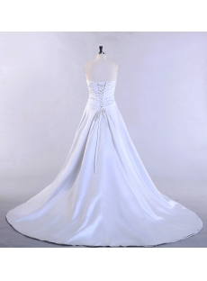 Sweetheart Simple Mature Bridal Gown with A-line