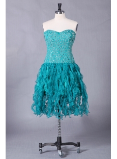 Teal Plus Size Short Quinceanera Dresses with Sweetheart