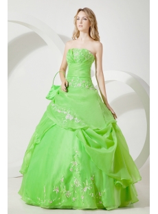 Traditional Green Cheap Quinceanera Dress