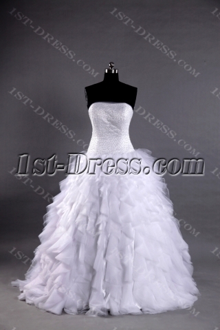 2013 Ball Gown Wedding Dress with Ruffle