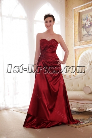 Beautiful Burgundy Evening Dresses for Plus Size