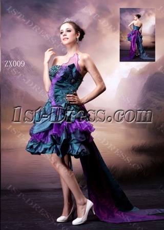 Colorful Fancy Short Quinceanera Dress