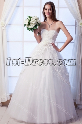 Floor Length Modest 2011 Quince Dress with Strapless