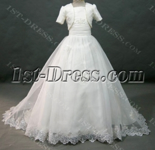 Ivory Mini Bridal Gowns with Train