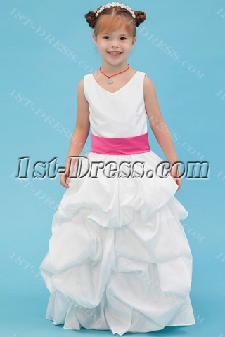 Popular Hot Pink Cheap Mini Wedding Gown