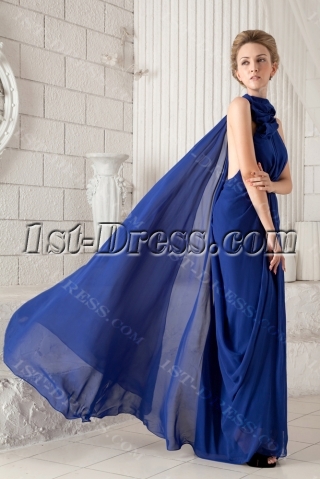 Royal High Neckline 2012 Prom Dress with Backless