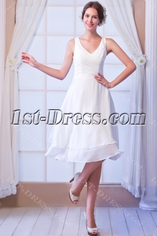 V-neckline Short Wedding Dresses under 100