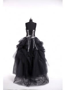 2013 Black Gothic Wedding Dresses Ball Gown