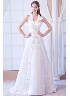 2014 Elegant Lace Princess Wedding Dresses with Keyhole
