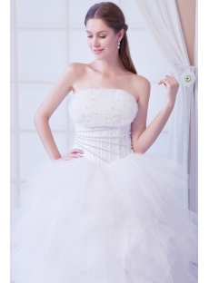Basque 2013 Wedding Dress Strapless Ball Gown
