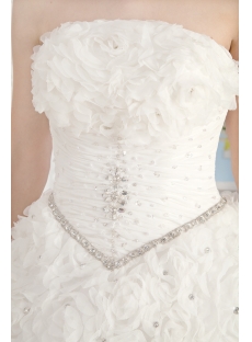 Basque 2014 Spring Wedding Dress with Flower