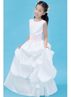Beautiful White and Pink Girl Mini Bridal Gown