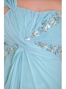 Blue Maternity Prom Dress for Plus Size with One Shoulder