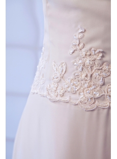 Champagne Chiffon Mother of Groom Dress with Long Sleeves