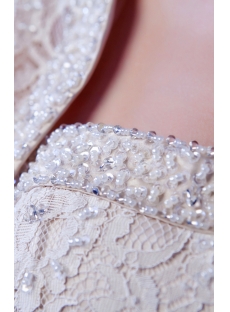 Champagne Lace Mini Bridal Gowns with Jacket