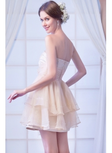 Champagne Short Cocktail Dress with Sweetheart