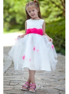 Cute Princess Flower Girl Dresses with Hot Pink