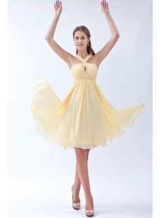 Daffodil Cute Junior Prom Dress Short