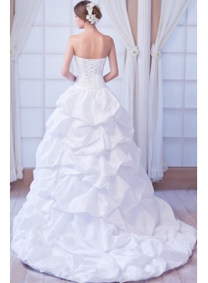Embroidery Pick up Ball Gown Wedding Dress 2012