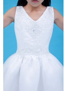 Exclusive Ivory Party Dress for Girl Tea Length
