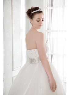 Ivory Strapless Empire Plus Size Discount Bridal Gowns