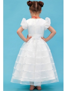 Ivory Toddler Flower Girl Dresses Cheap with Short Sleeves