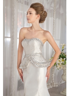 Jeweled Luxury Sheath Wedding Dress 2013 Fall