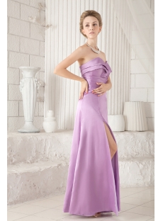 Lilac Slit Graduation Dresses for College