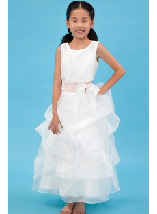 Lovely Ankle Length First Communion Dresses with Pink
