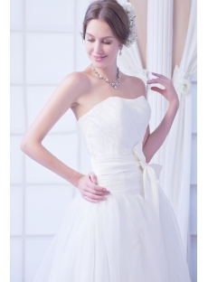 Organza Cheap Bridal Gowns for Large Size