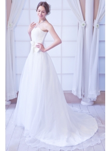 Organza Cheap Bridal Gowns for Large Size