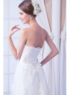Perfect Strapless Lace Wedding Gowns with Train