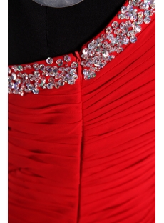 Pretty Red Formal Evening Dress with Ruffle