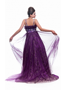 Purple Plus Size Cocktail Dress Long