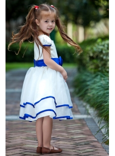 Royal Blue Pretty Flower Girl Dress Discount