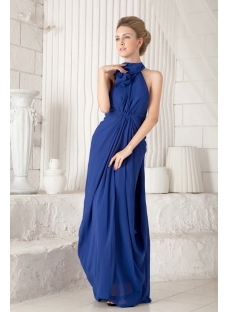 Royal High Neckline 2012 Prom Dress with Backless